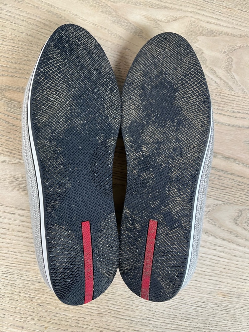 PRADA Saint Tropez Espadrille Slip On Platform Sneakers Tan Suede Size 7.5 - Picture 9 of 11